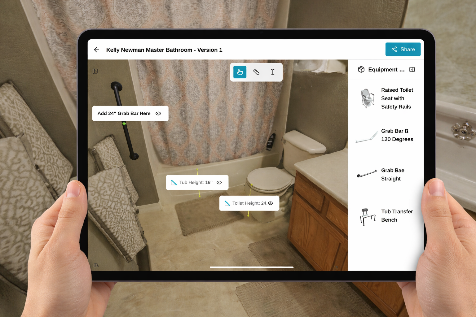 OmaScan 3D assessment with exact measurements pulled on-demand